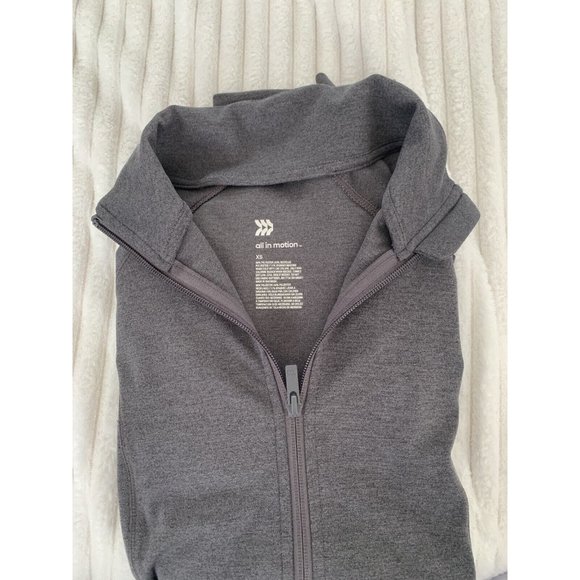 WOMEN'S All In Motion ZIP FRONT JACKET - DARK GRAY - XSMALL (127) NWOT - Picture 7 of 8
